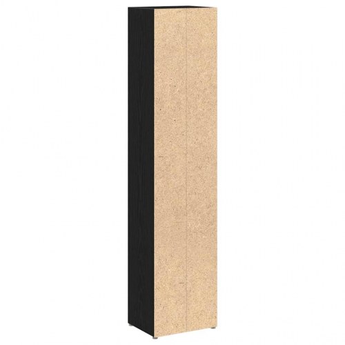 CD-reoler 2 stk. 21x16x93,5cm konstrueret træ sort egetræsfarve