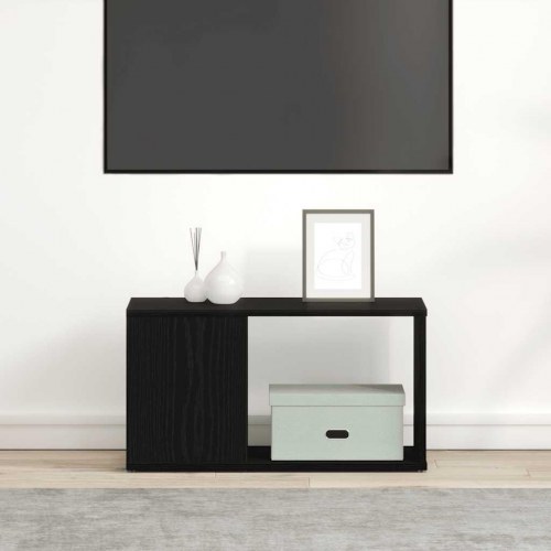 Tv-bord i konstrueret træ 60×24×32 cm - sort egetræsfarve