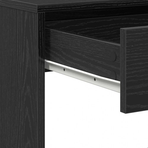 Skrivebord med 2 skuffer - 101×50×76,5 cm, konstrueret træ i sort egetræsfarve