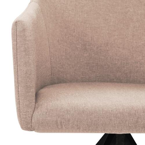 Drejelige spisebordsstole 2 stk. stof gråbrun