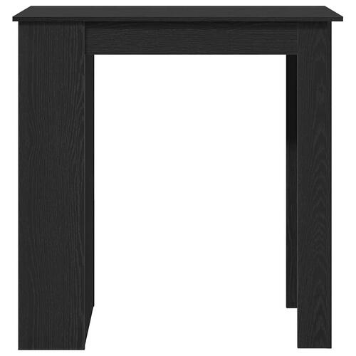Barbord med opbevaringsstativ 102x50x103,5 cm sort egetræsfarve