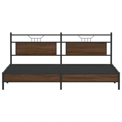 Sengeramme uden madras 193 x 203 cm - brun egetræsfarve