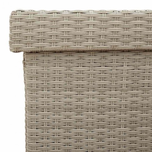 Opbevaringsboks med hjul 160×55×75 cm i polyrattan - lysegrå