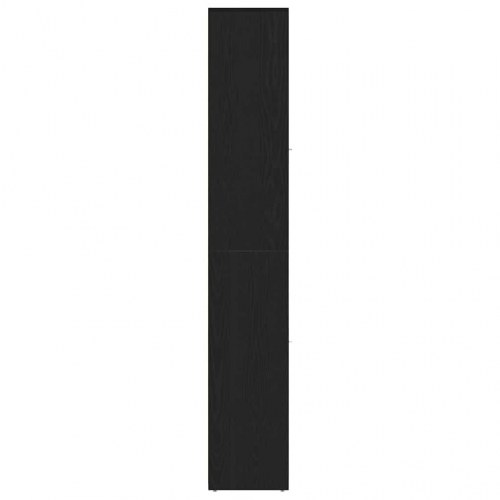 Badeværelsesskab 30 x 30 x 183,5 cm - sort-eg