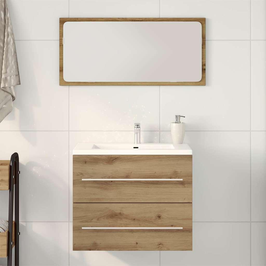 Badeværelsesvaskeskab 60x38,5x48 cm konstrueret træ kunsteg