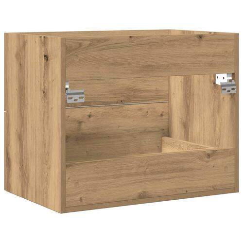 Badeværelsesvaskeskab 60x38,5x48 cm konstrueret træ kunsteg