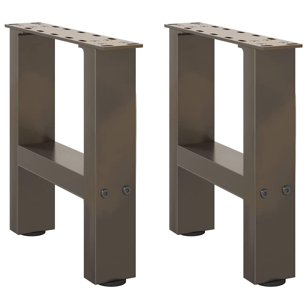 Sofabordsben naturstål 2 stk. 30x(30-31) cm stål