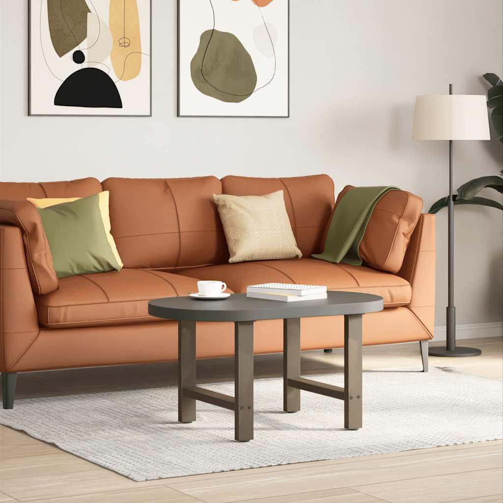 Sofabordsben naturstål 2 stk. 50x(42-43) cm stål