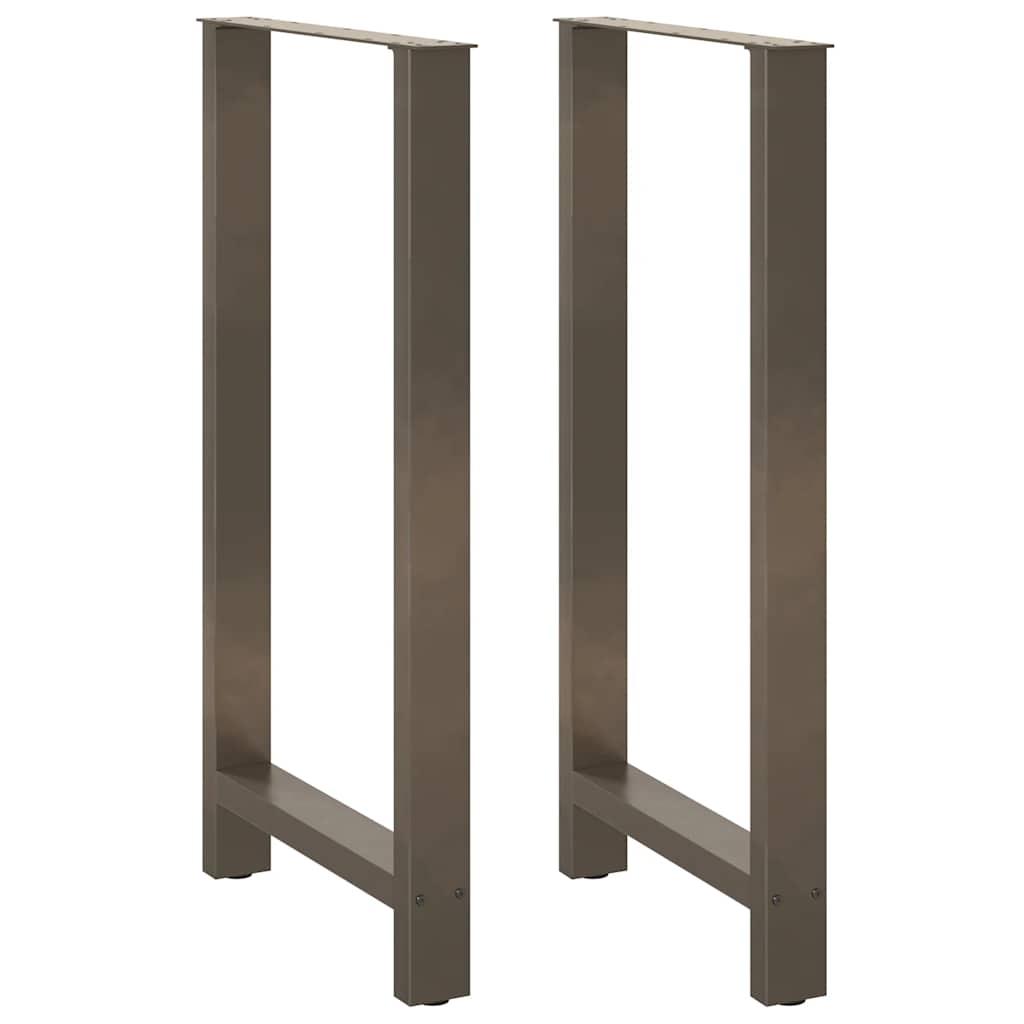 barbordsben naturstål 2 stk. 60x(110-111) cm stål