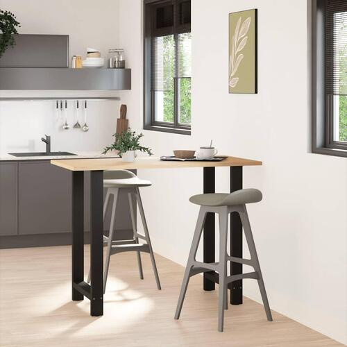 Sofabordben 2 stk. 60x(100-101) cm stål sort