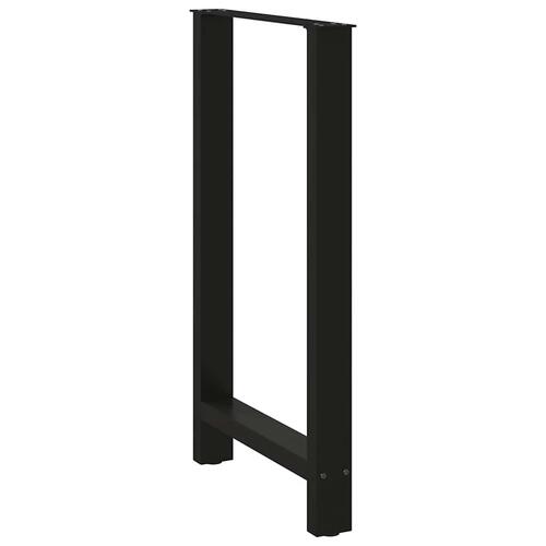 Sofabordben 2 stk. 60x(100-101) cm stål sort