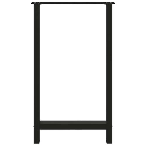 Sofabordben 2 stk. 60x(100-101) cm stål sort