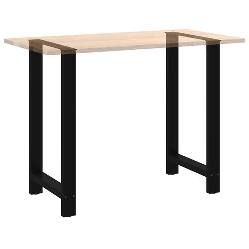 Sofabordben 2 stk. 60x(100-101) cm stål sort