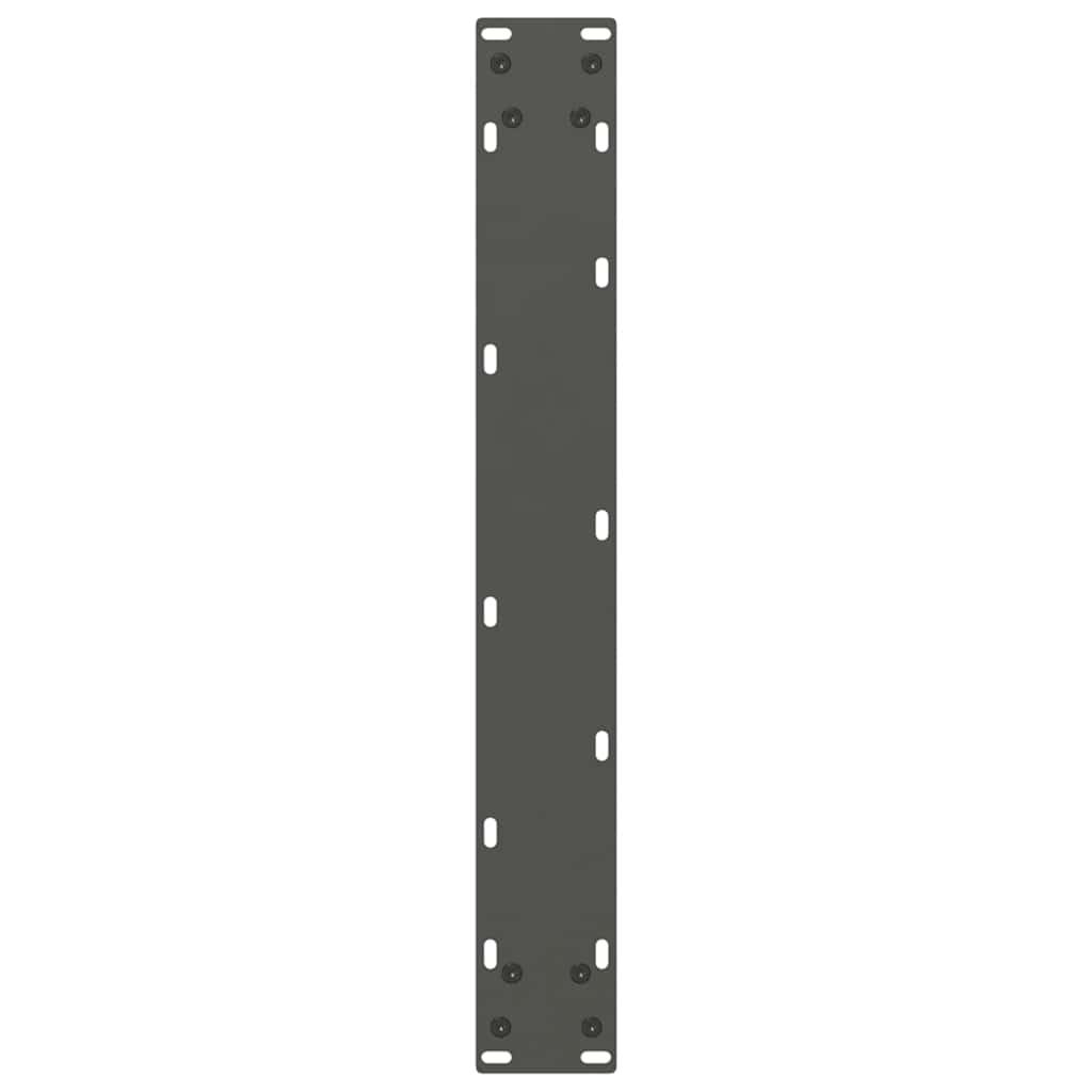 Spisebordsben U-formet 2 stk. naturstål 70x(72-73) cm stål