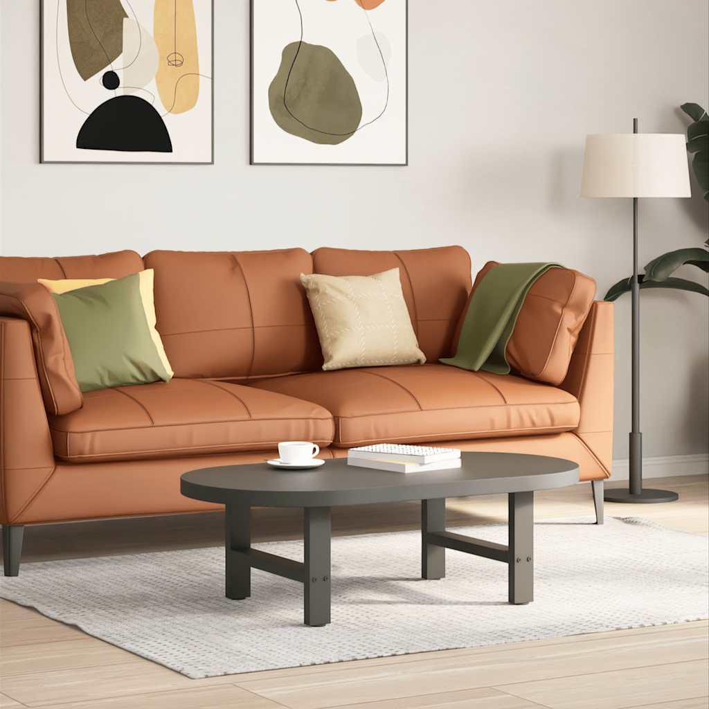 Sofabordsben antracit 2 stk. 50x(30-31) cm stål