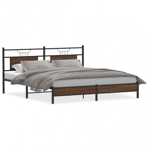 Sengeramme 160x200 cm uden madras - brun eg