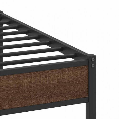 Sengeramme 160x200 cm uden madras - brun eg