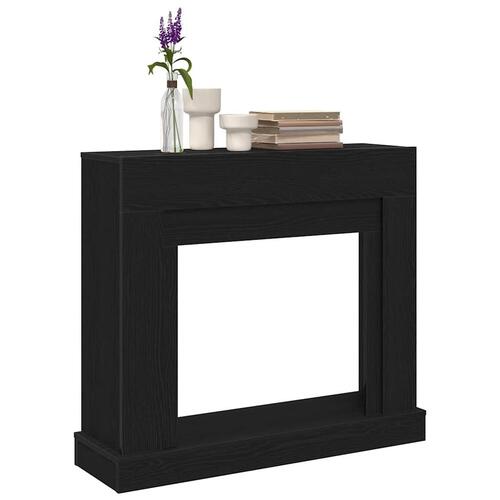 Forsats til pejs 100x30x87,5 cm konstrueret træ sort-eg