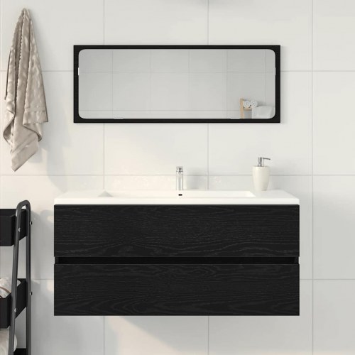 Vaskeskab 100 x 38,5 x 45 cm - sort egetræ