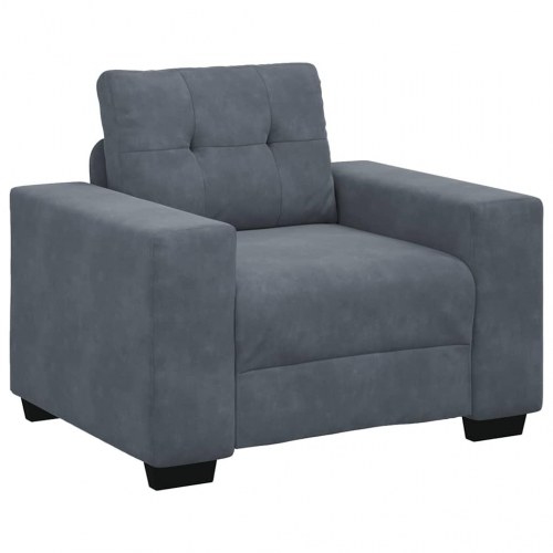 Sofastol 60 cm fløjl mørkegrå