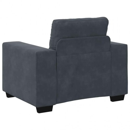 Sofastol 60 cm fløjl mørkegrå