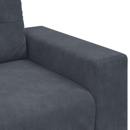 Sofastol 60 cm fløjl mørkegrå