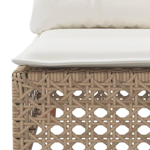 3-personers havesofa med hynder polyrattan beige