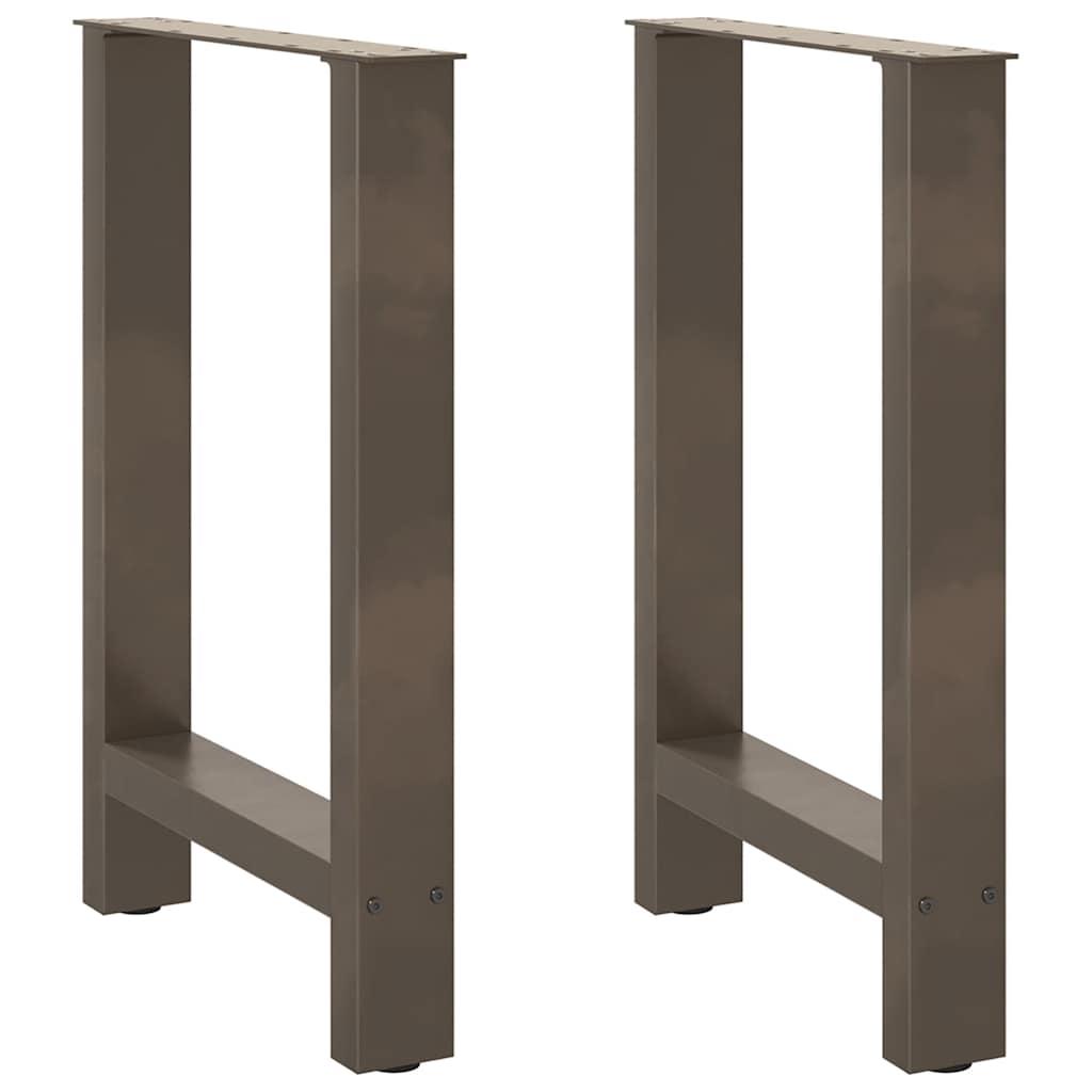 Spisebordsben naturstål 2 stk. 50x(72-73) cm stål