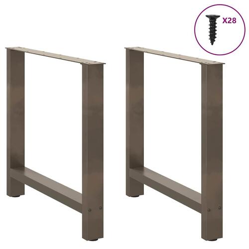 Sofabordben 2 stk. 80x(72-73) cm stål antracitgrå
