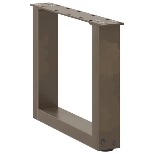 Sofabordben U-formet 2 stk. naturstål 40x(30-31) cm stål