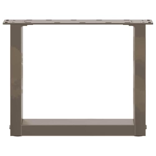 Sofabordben U-formet 2 stk. naturstål 40x(30-31) cm stål