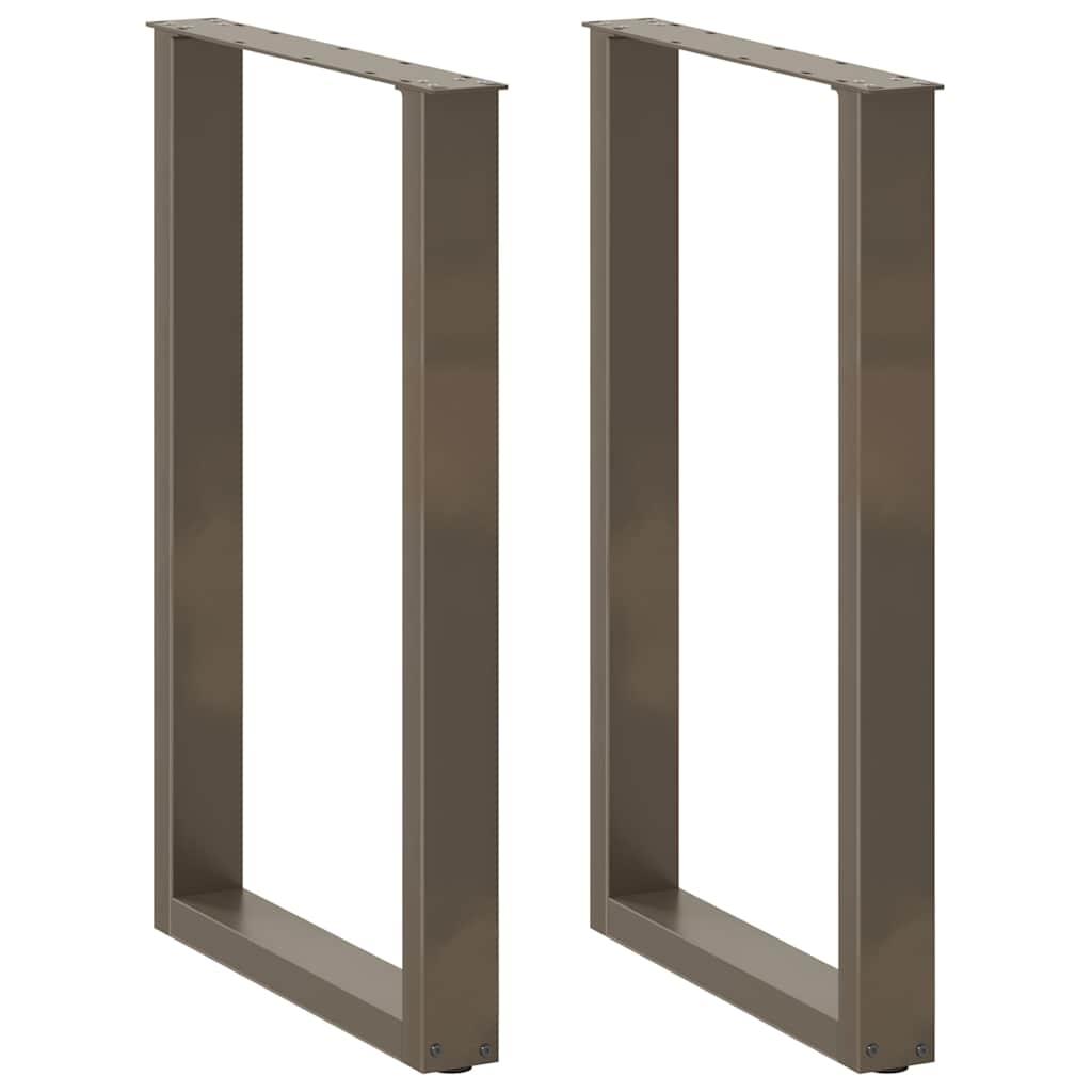 Barbordsben U-formet 2 stk. naturstål 60x(90-91) cm stål billede
