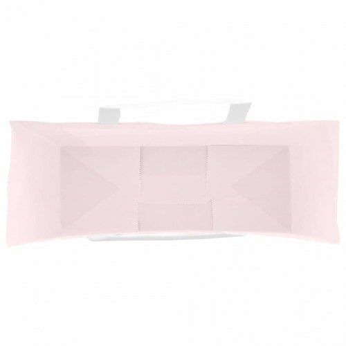 Papirposer med håndtag 50 stk. - 32×12×42 cm, lyserød