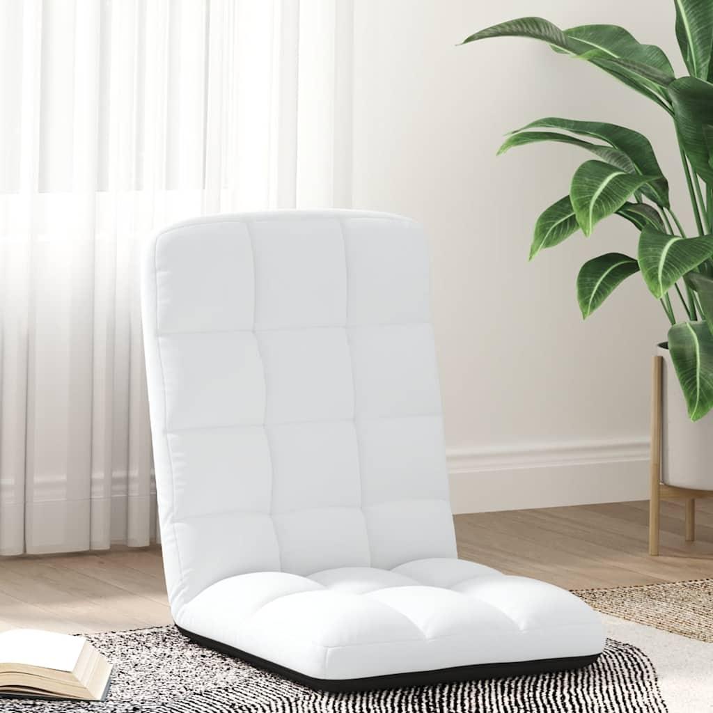 Foldbar gulvstol 71x51x62 cm stof hvid