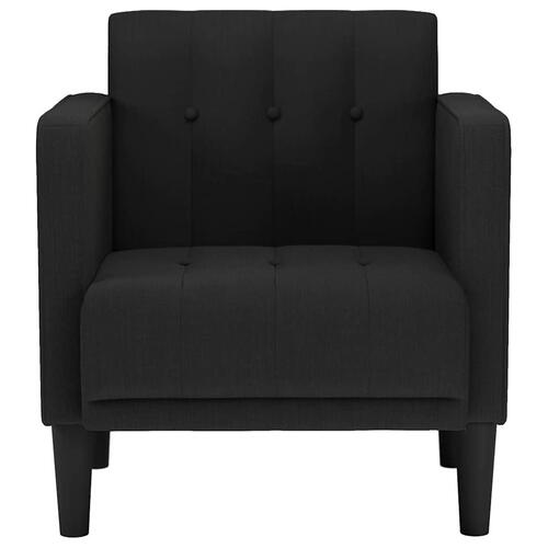 Sofastol med armlæn 53 cm stof sort