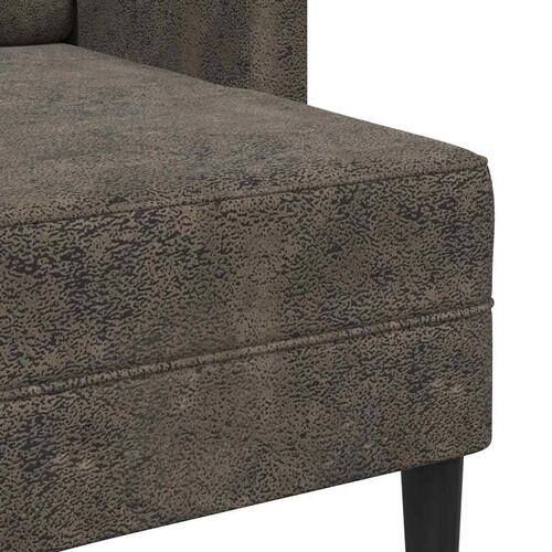 2-personers sofa med chaiselong L-formet 125 cm kunstlæder