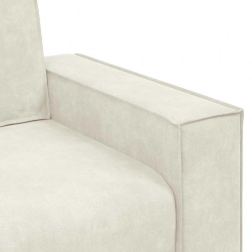 Sofastol 60 cm fløjl cremefarvet