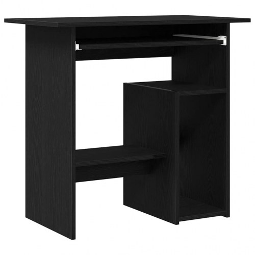 Skrivebord 80 × 45 × 74 cm i konstrueret træ - sort egetræsfarve