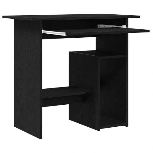 Skrivebord 80 × 45 × 74 cm i konstrueret træ - sort egetræsfarve