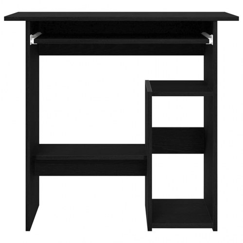 Skrivebord 80 × 45 × 74 cm i konstrueret træ - sort egetræsfarve