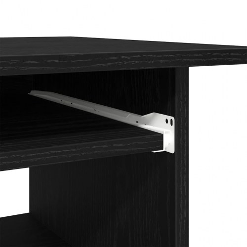 Skrivebord 80 × 45 × 74 cm i konstrueret træ - sort egetræsfarve