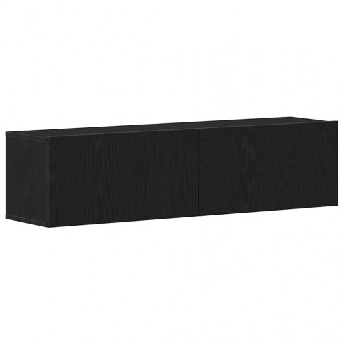 TV-bord 120 x 30 x 30,5 cm i konstrueret træ - sort eg