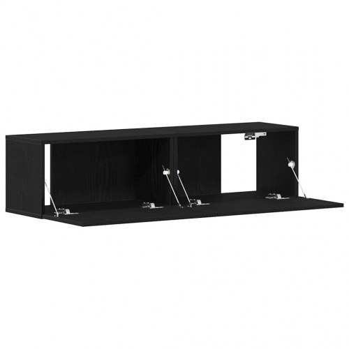 TV-bord 120 x 30 x 30,5 cm i konstrueret træ - sort eg