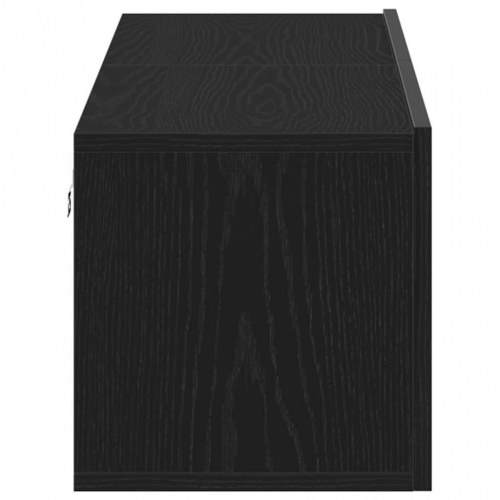 TV-bord 120 x 30 x 30,5 cm i konstrueret træ - sort eg