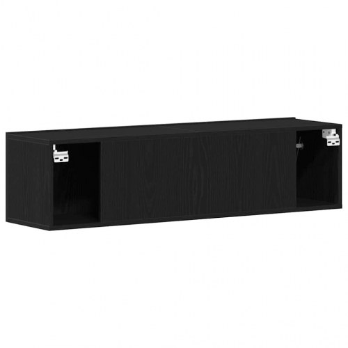 TV-bord 120 x 30 x 30,5 cm i konstrueret træ - sort eg