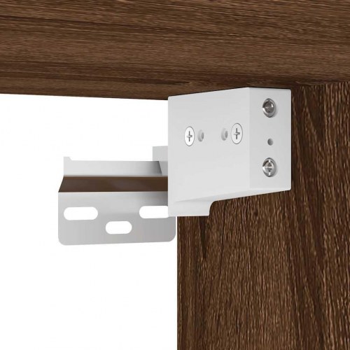 Vægskab til badeværelse med spejl 60x21x60 cm brun egetræsfarve