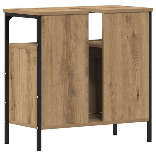 Underskab til håndvask 60x30x60 cm konstrueret træ kunsteg