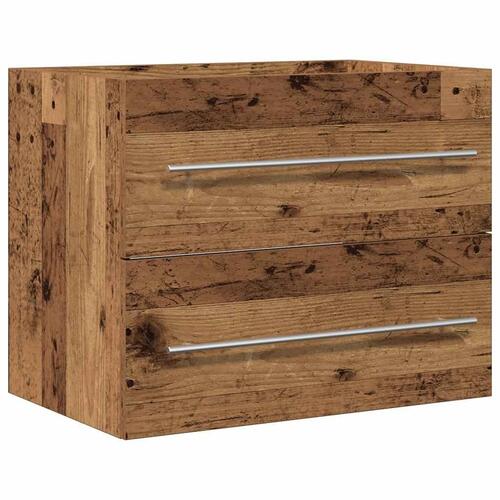 Badeværelsesvaskeskab 60x38,5x48 cm konstrueret træ gammelt træ