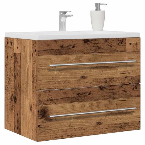 Badeværelsesvaskeskab 60x38,5x48 cm konstrueret træ gammelt træ