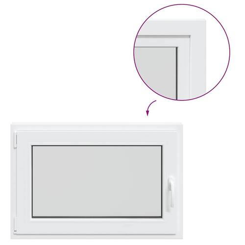 Kældervindue RISOR 60x80 cm Tilt&Drej DIN venstre hvid